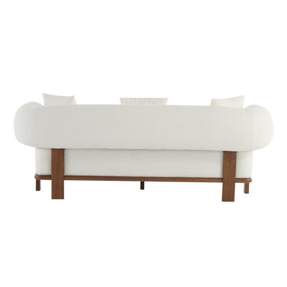 Warder Modern Round Arm Curved Soft Sofa