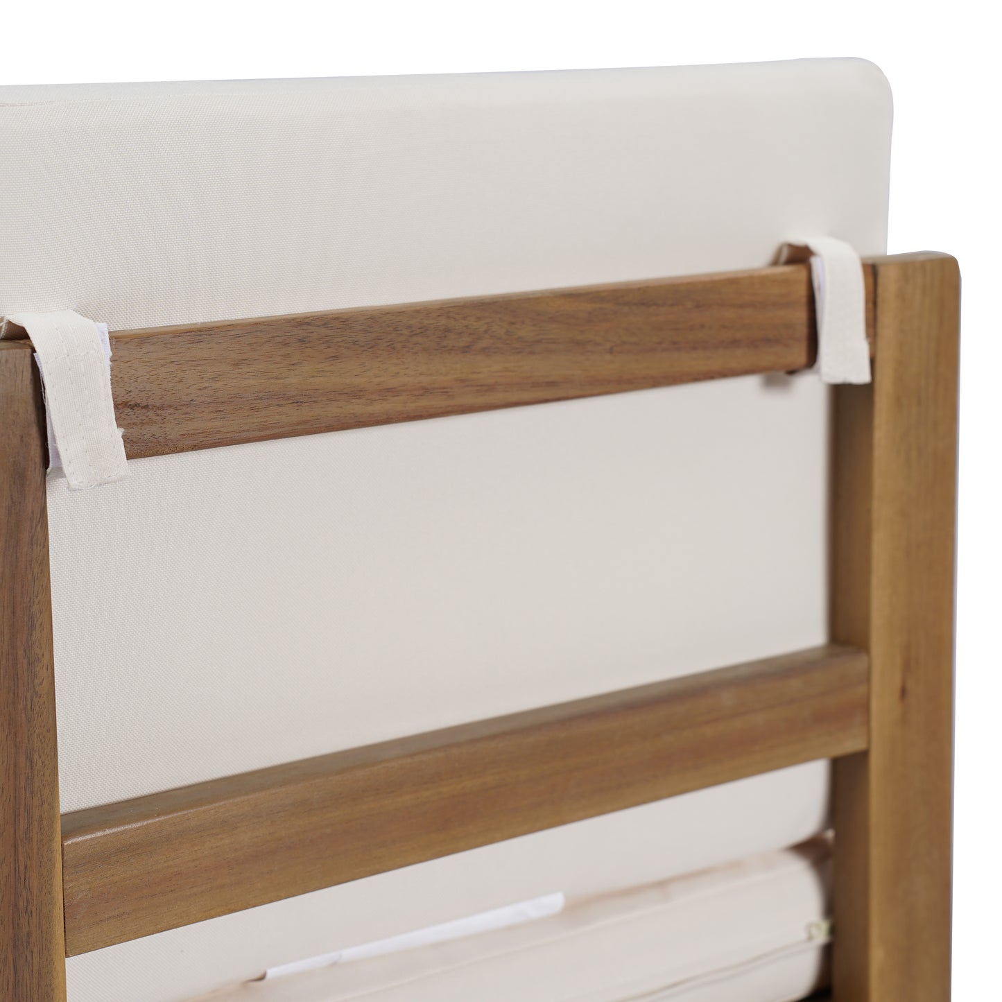 Tylarion Outdoor Rustic Acacia Wood Barstool with Cushions,Set of 2