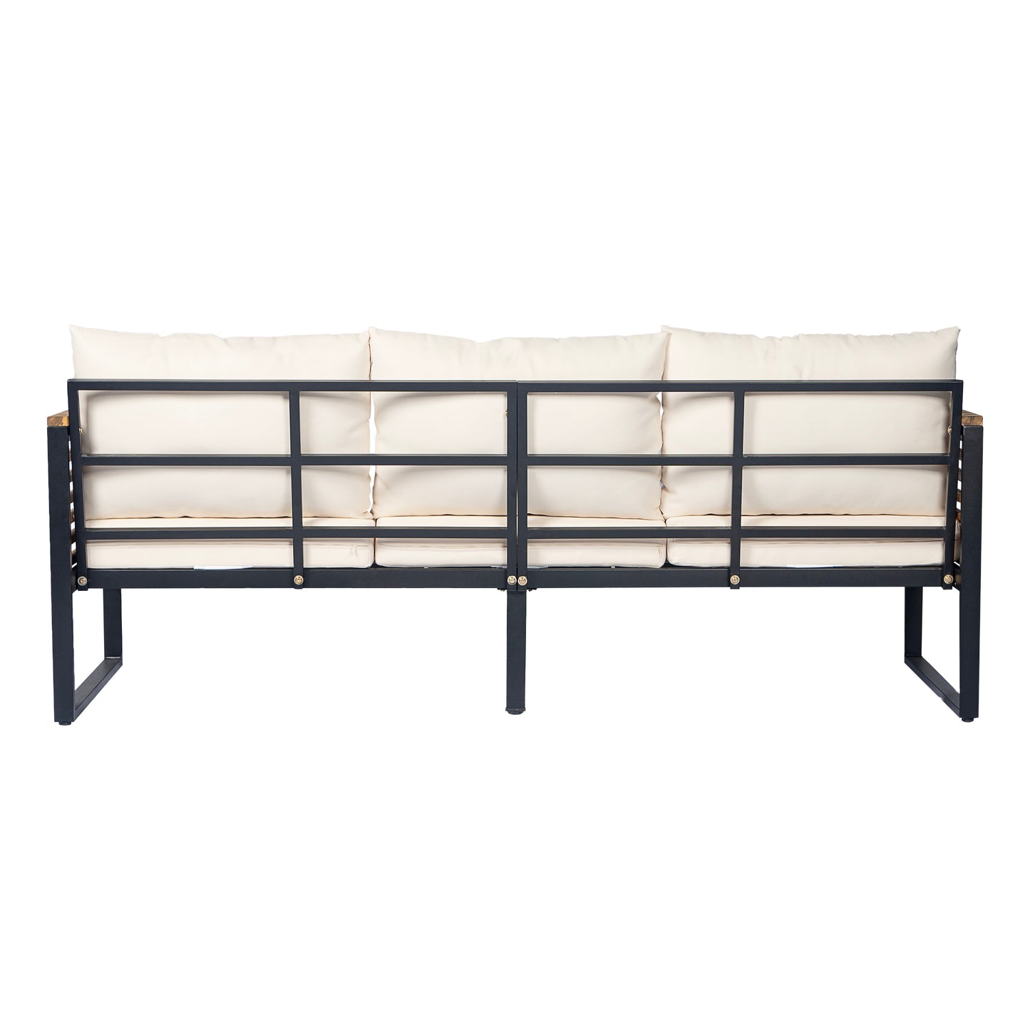 Asher Outdoor 3-piece Acacia Wood and Metal Patio Sofa Set