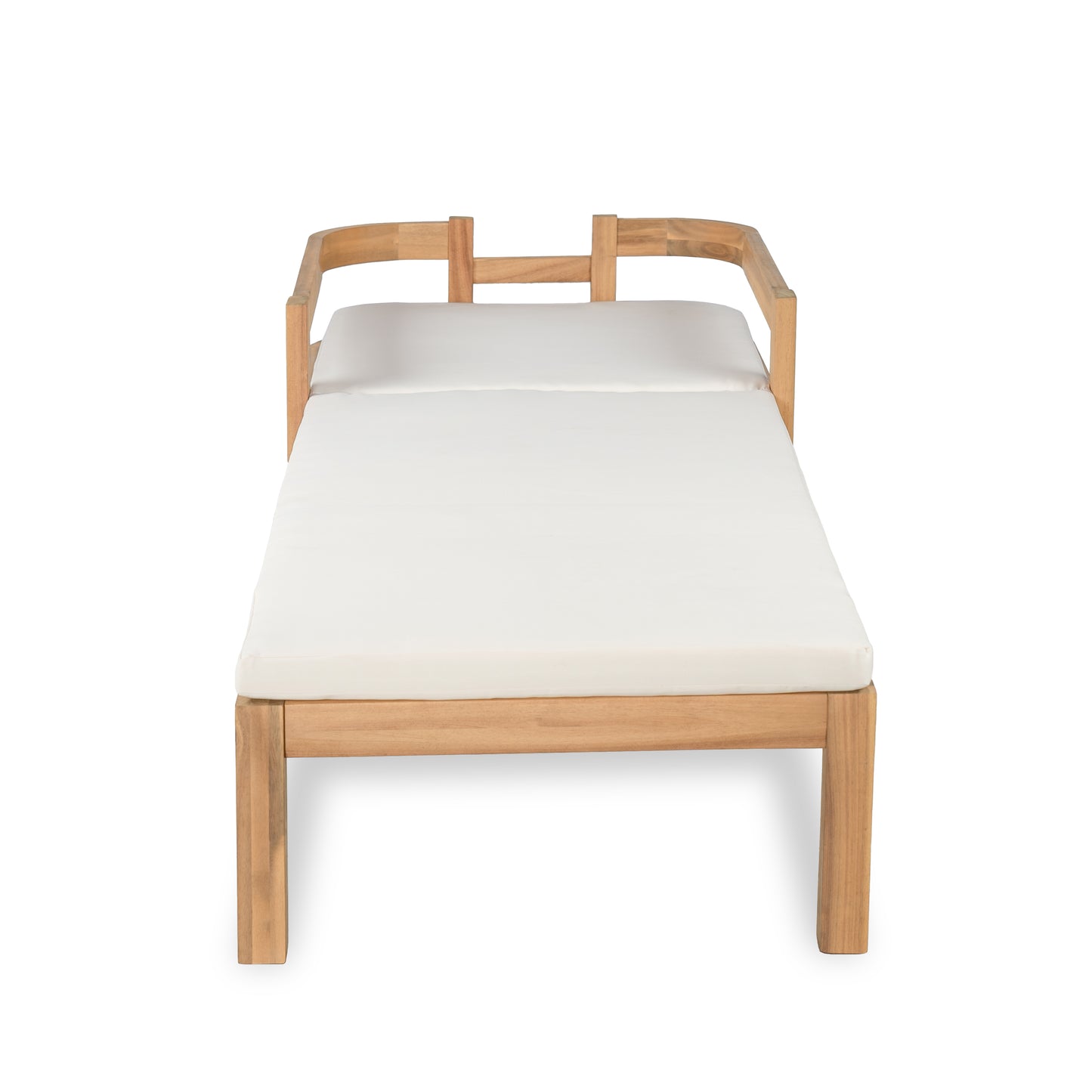 Calora Acacia Outdoor Modern Wood Chaise Lounge Chairs for Patio or Poolside