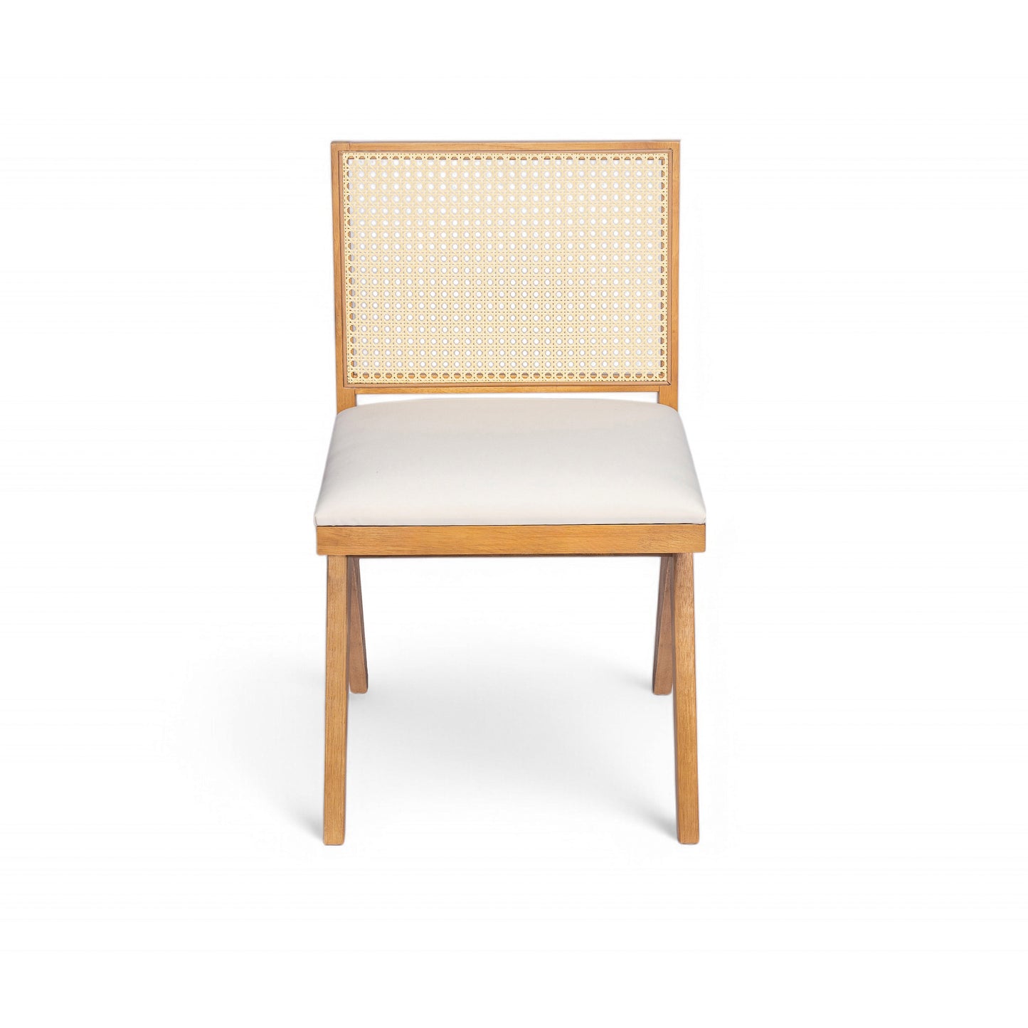 Chandian Dining Room Chairs, Cane Upholstered Kitchen Chairs Side Chairs With Cushion,Set of 2