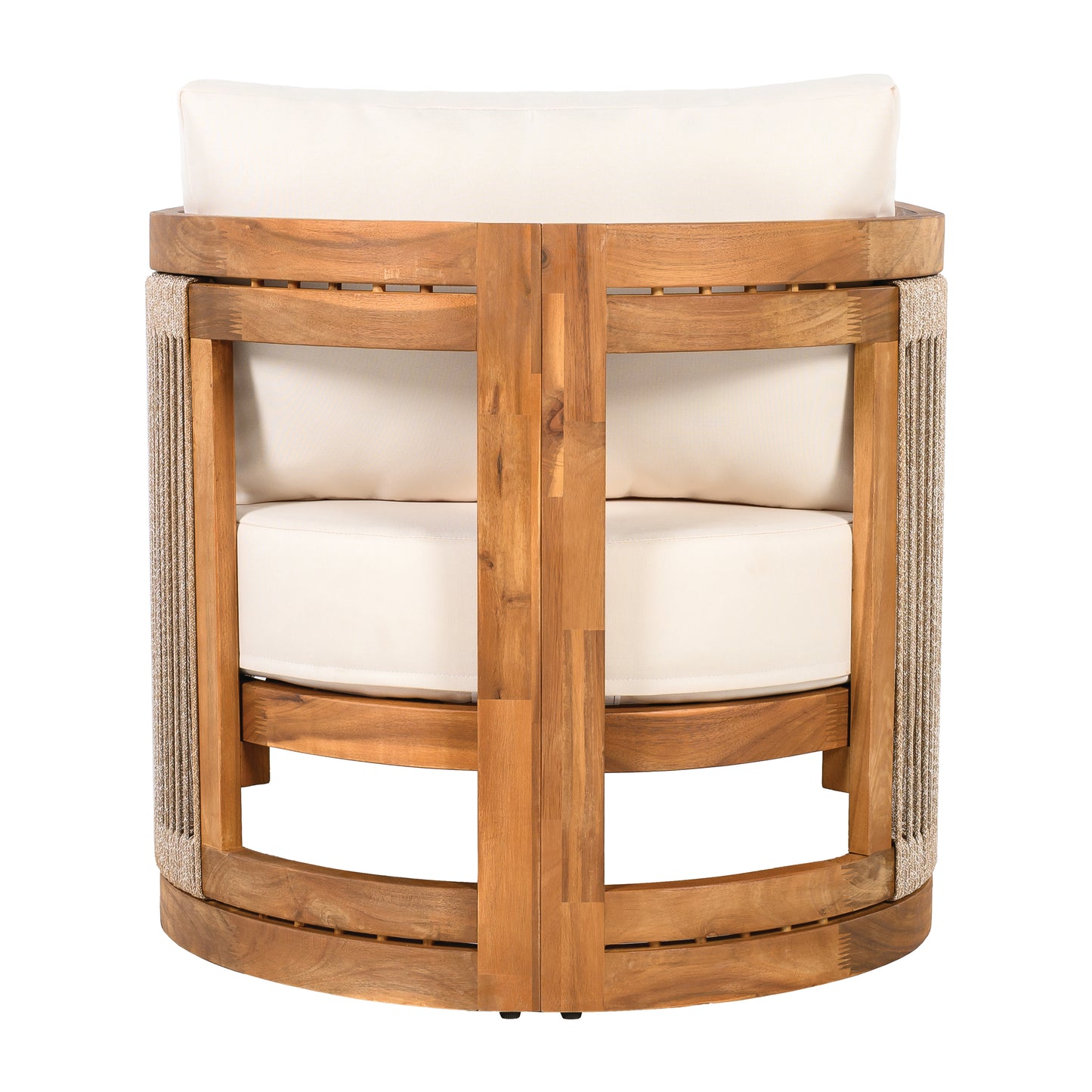 Vireo 4-Piece Patio Seating Group 2 Chairs, Loveseat & Table Acacia Wood Outdoor Furniture Set