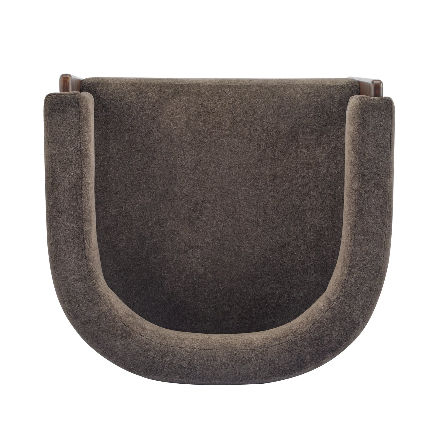 Noah Upholstered Boucle Accent Arm Chair, Rubberwood, Beige+walnut