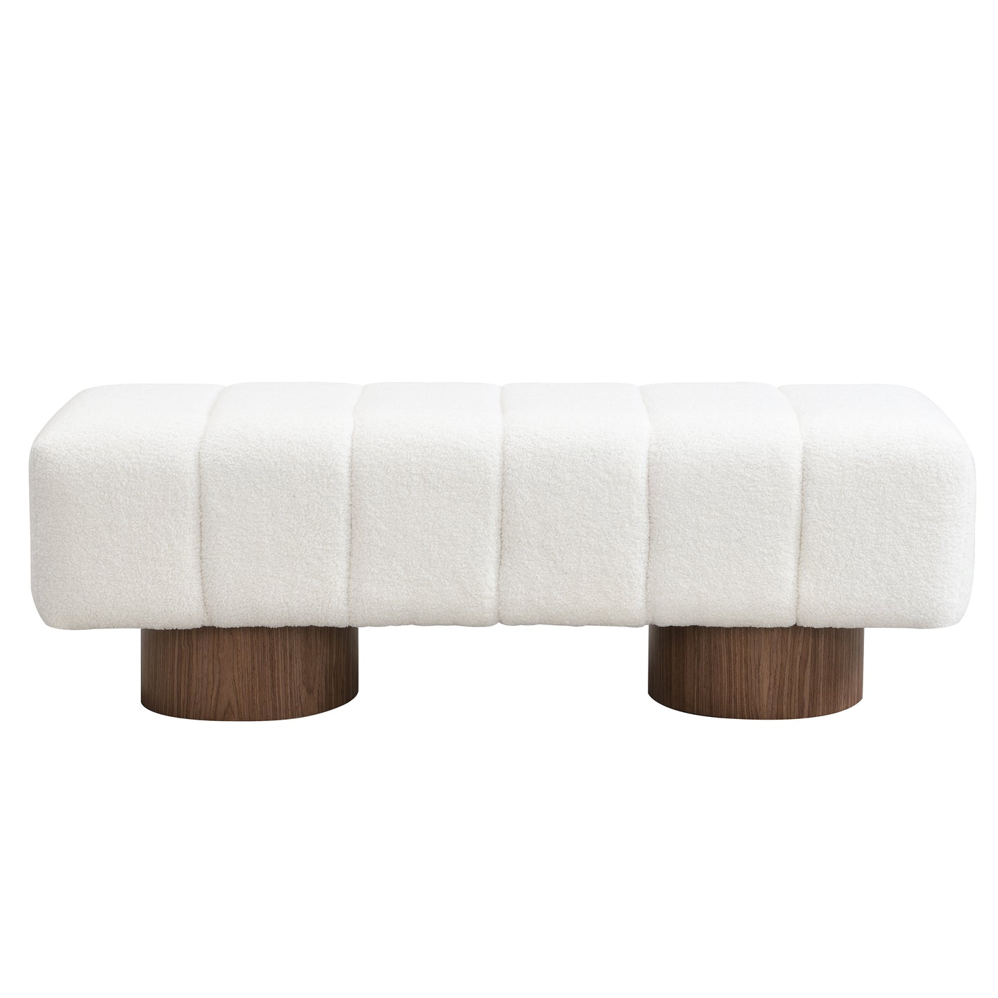 Sylithar Chenille Fabric Upholstered Dining Bench, End of Bed Entryway Bench Ottoman