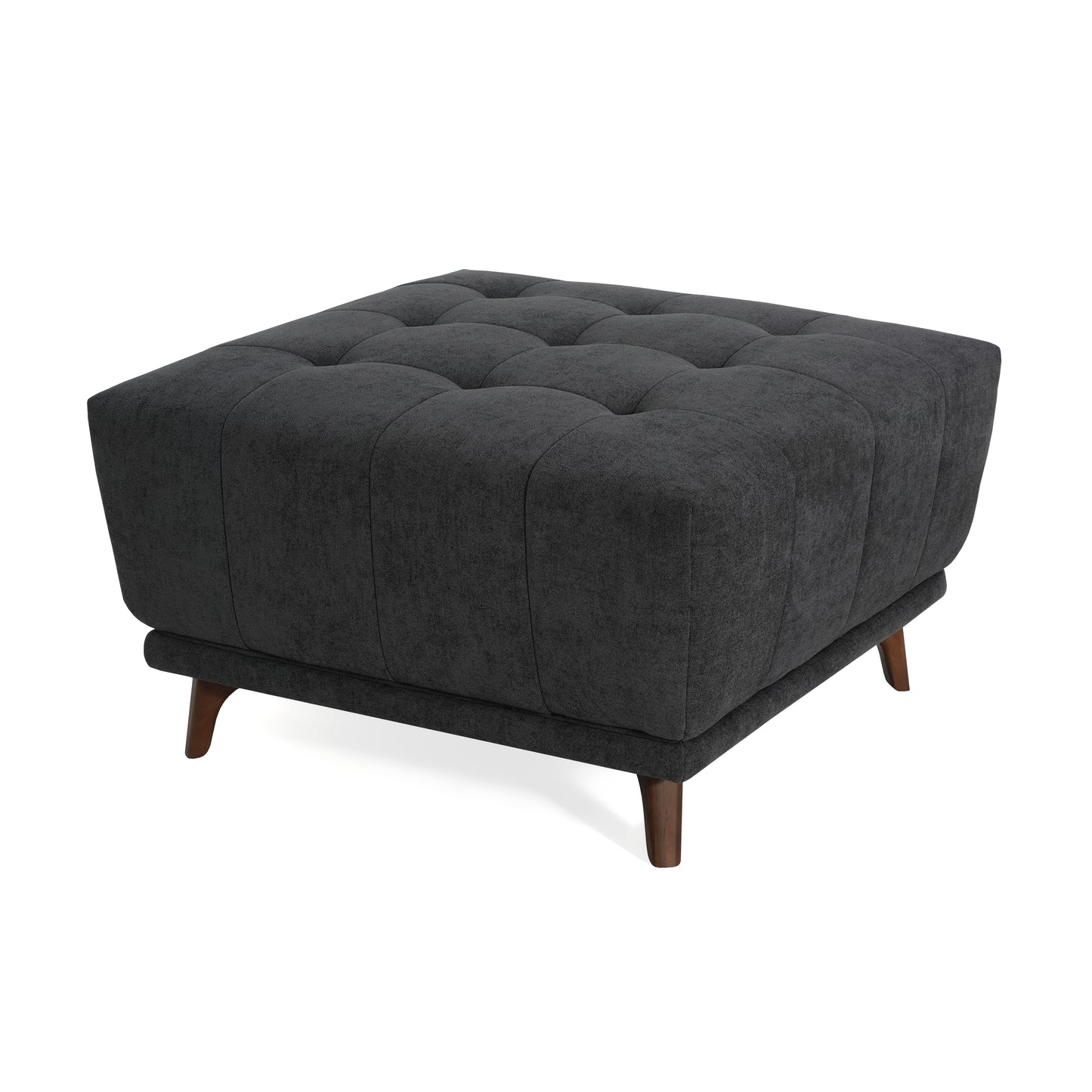 Sonicpeak Mid-Century Modern PU Upholstered Ottoman
