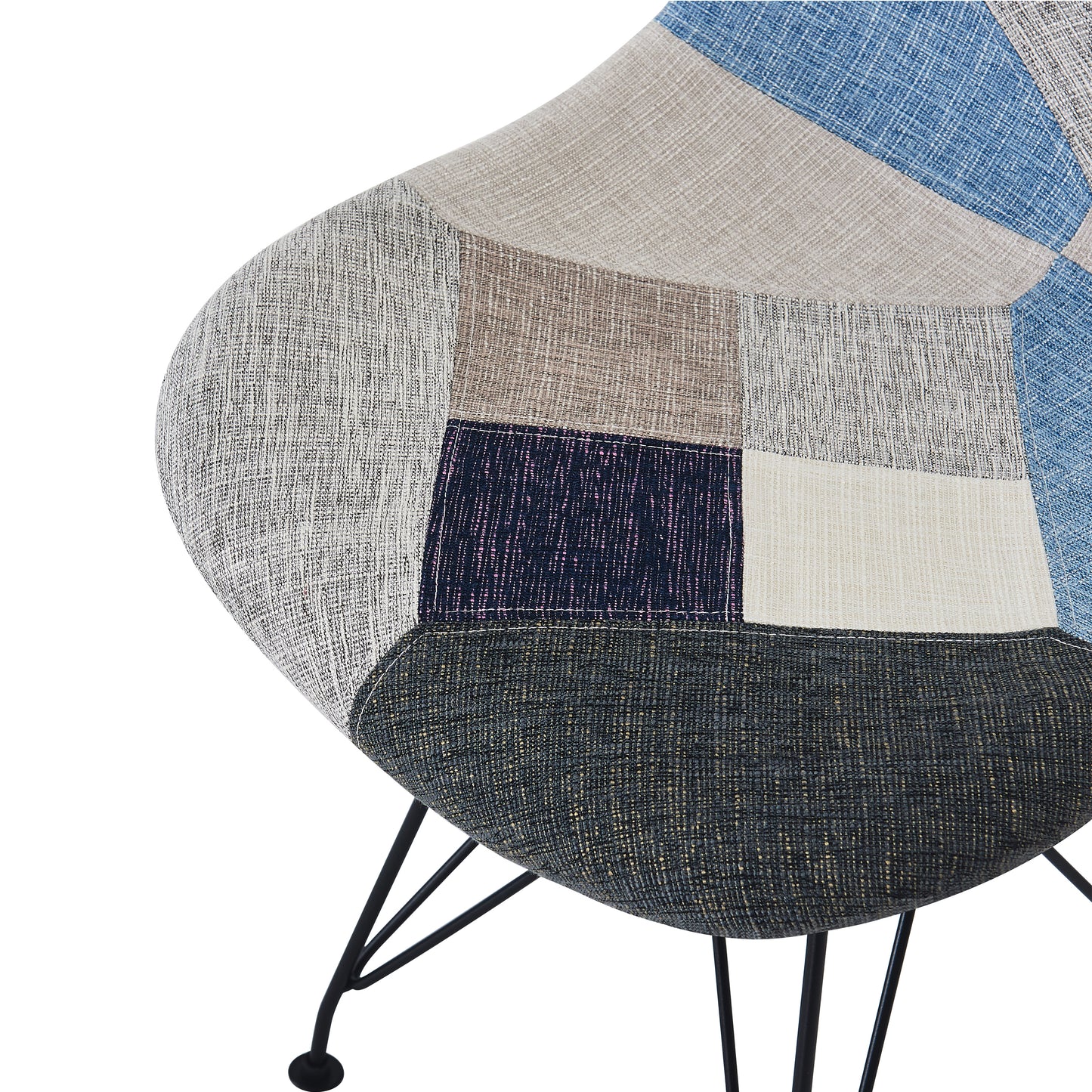 Cassius Multi-Color Patchwork Fabric Accent Chair (Set of 2)