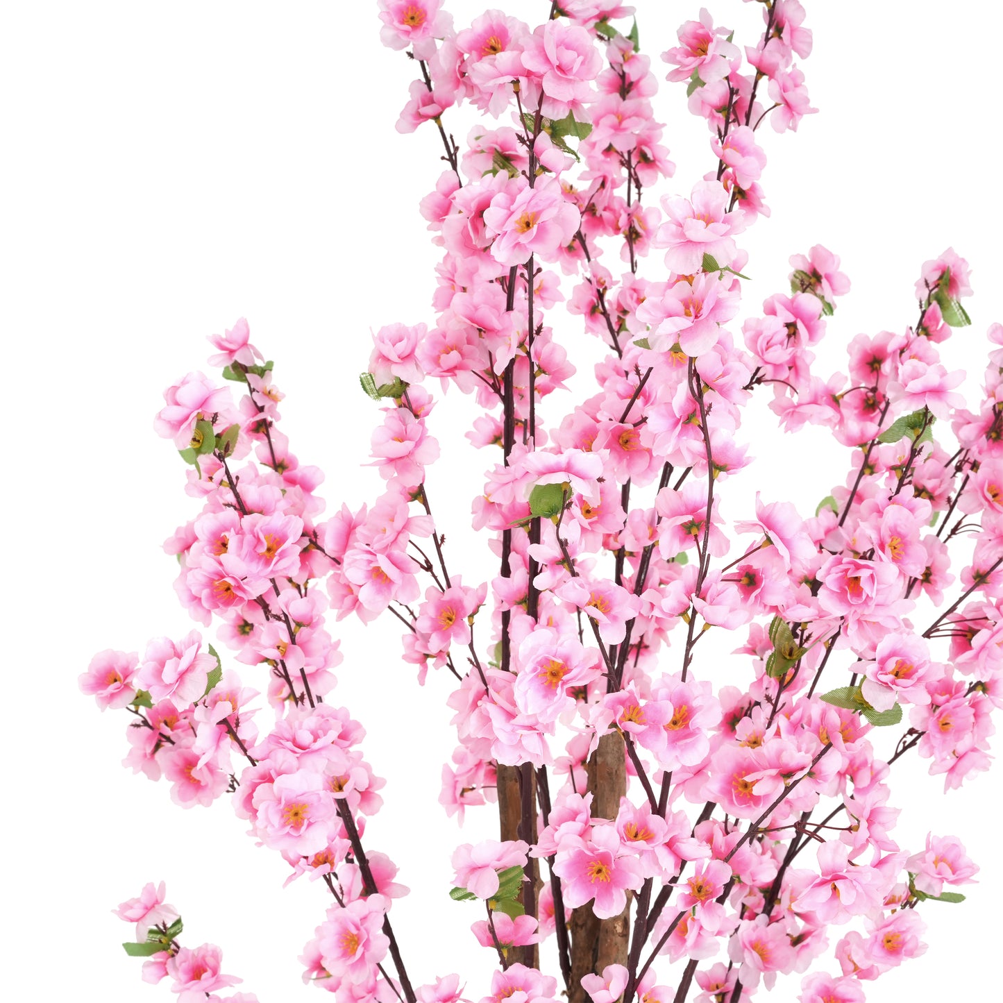 Brynden 6' Artificial Peach Blossom Tree with Black Plastic Pot
