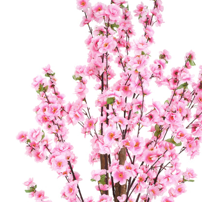 Brynden 6' Artificial Peach Blossom Tree with Black Plastic Pot