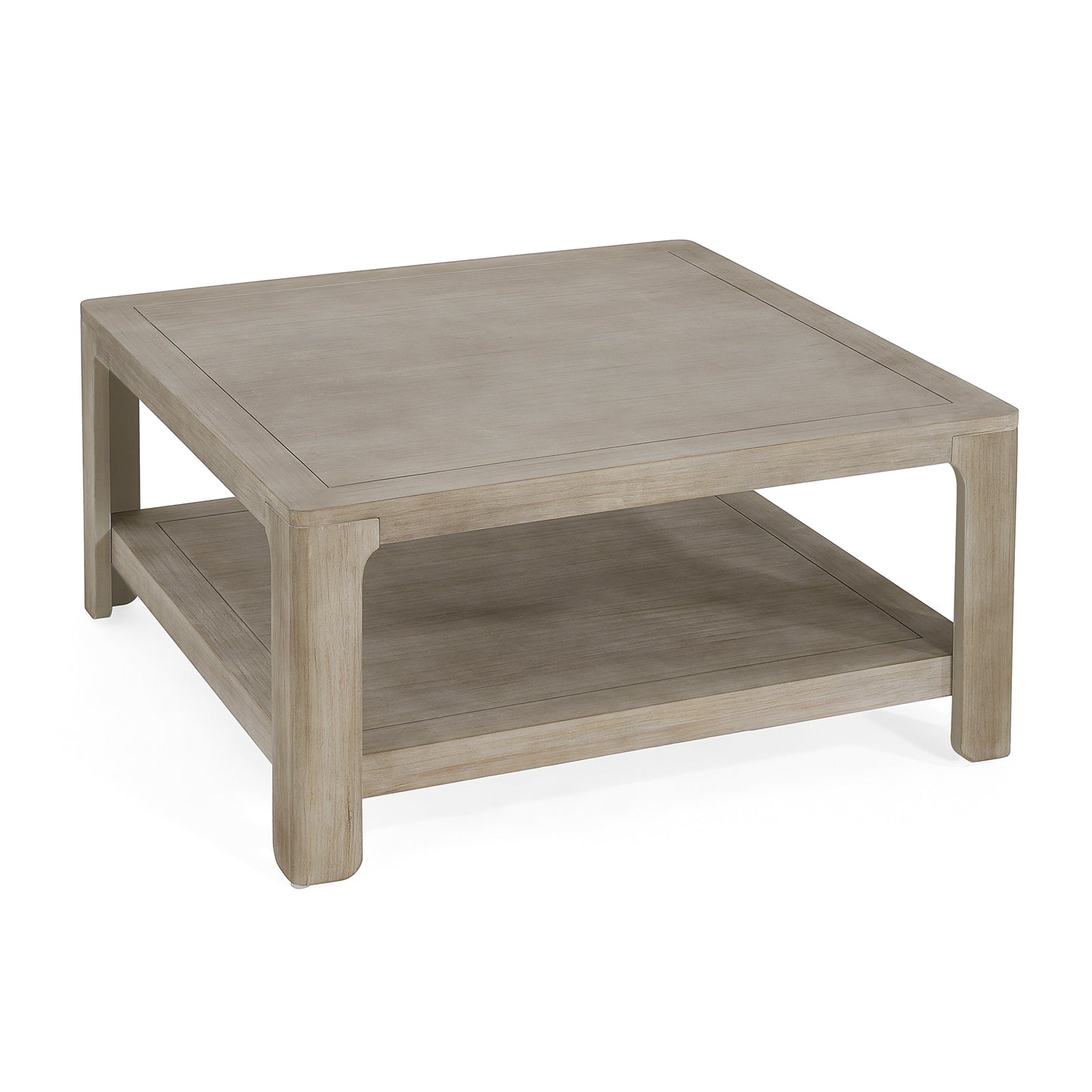 Irystor Outdoor Patio Square Coffee Table With Storage,Light Ash