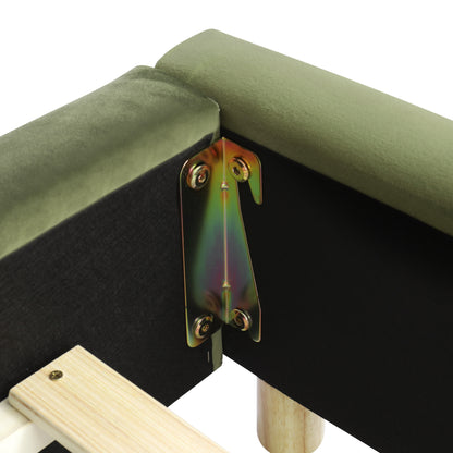 Selah Platform Bed, Boucle Fabric Upholstered Platform Bed,Curve-Shaped Design Headboard