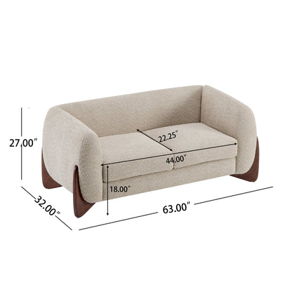 Amberlyn Modern Upholstered Loveseat