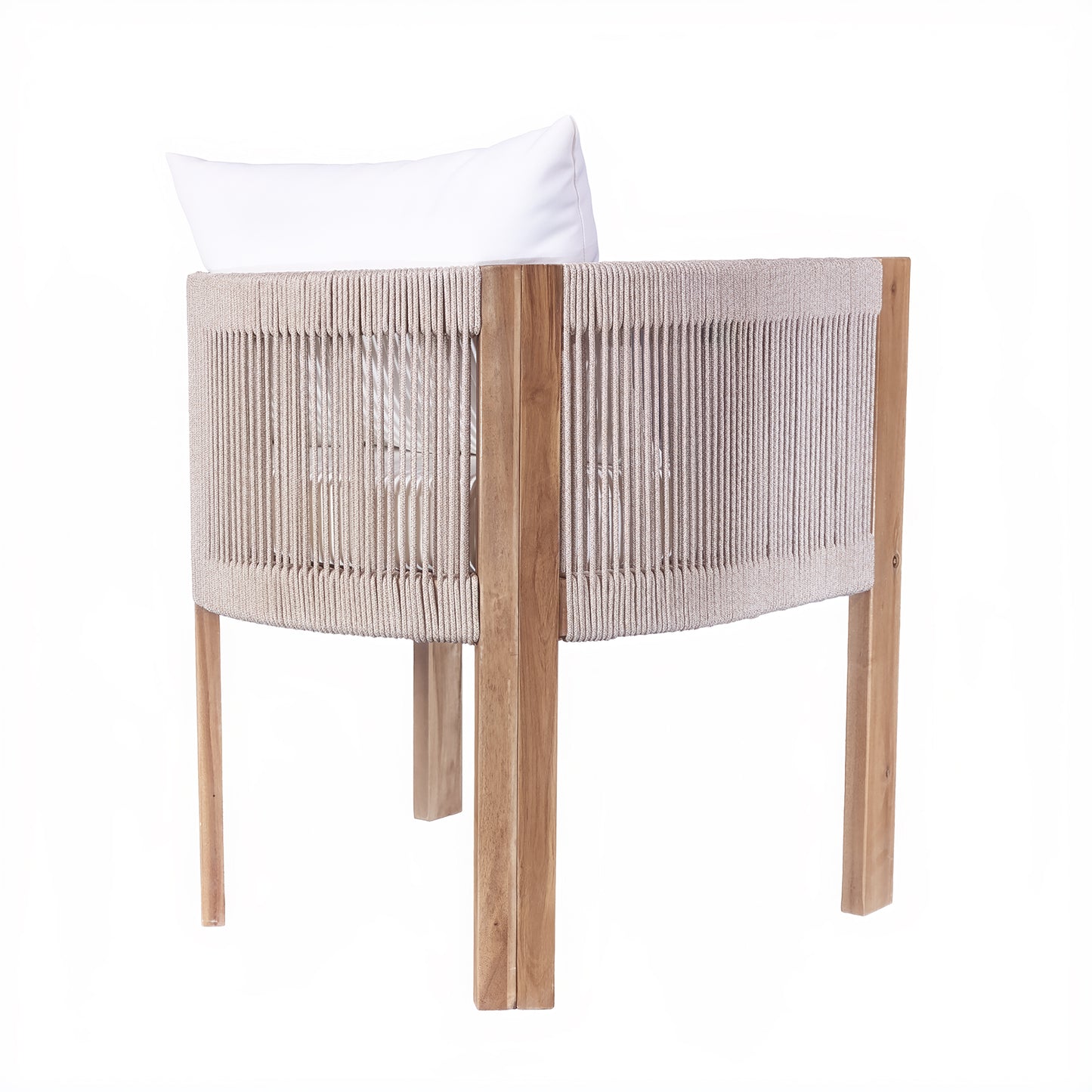 Matera Modern Wood Patio Dining Chair (Set of 2)