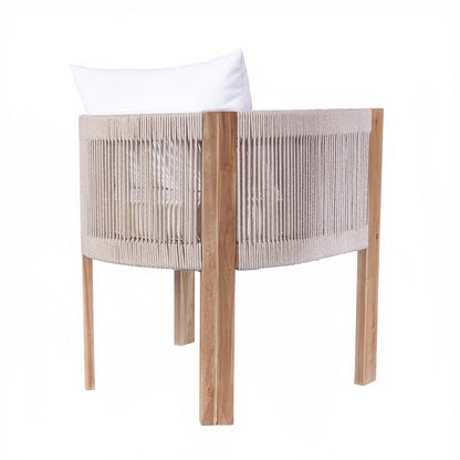 Matera Modern Wood Patio Dining Chair (Set of 2)