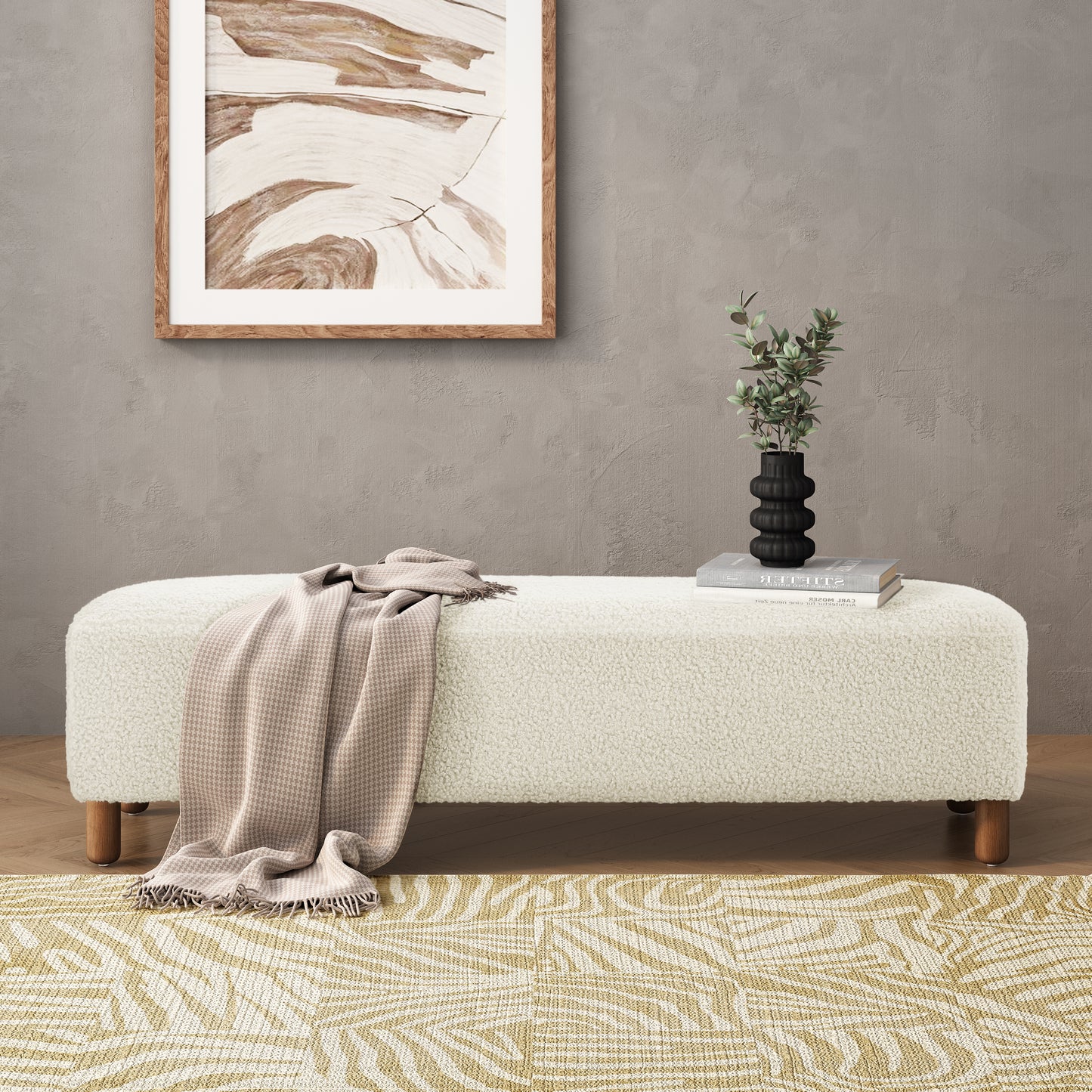 Versati Modern Comfortable Upholstered Ottoman