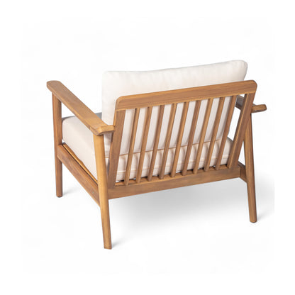 Elarrela Mid-Century Modern Outdoor Lounge Chair with Cushions