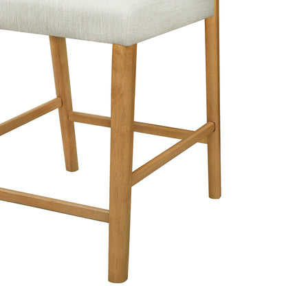 Cavovasir Solid Rubber Wood Counter Stools,Set of 2