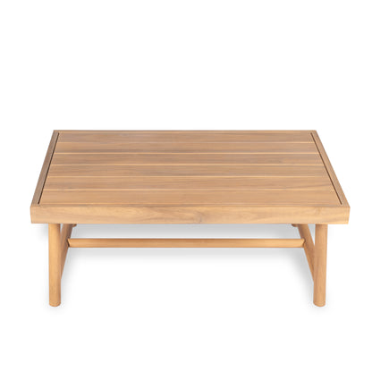 Selyric Patio Acacia Wood Rectangle Coffee Table, Teak