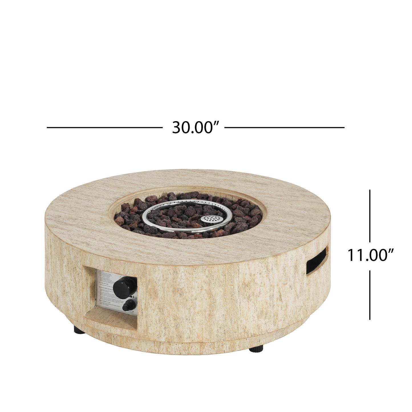 Alarion Outdoor Fire Pit Table Set – 40,000 BTU Propane Fire Pit with Matching Tank Holder