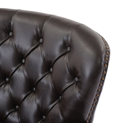 Mirod Vintage-Inspired Upholstered Lounge Chair with Nailhead Trim