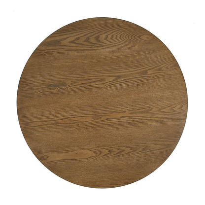 Orlenquess 32'' Rattan Coffee Table, Round Rattan Woven Wood Coffee Table