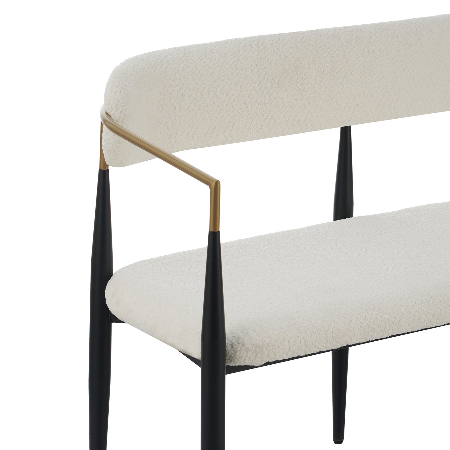 Embara Minimalist  Style Metal Loveseat Settee