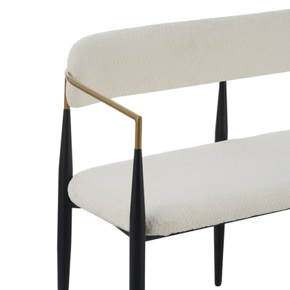 Embara Minimalist  Style Metal Loveseat Settee