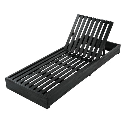 Elarterum Lounge chaise Set, Acacia solid wood with Lounge Cushio