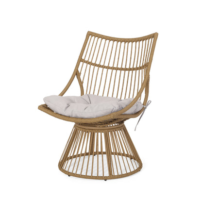 Apulia Outdoor Wicker Club Chair with Cushions