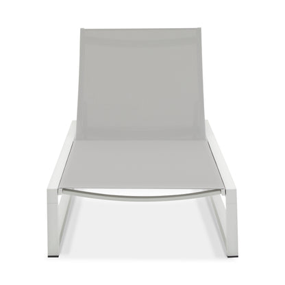 Tavilinin 5-Level Adjustable Outdoor Chaise Lounge, Durable Aluminum Frame & Textilene Mesh