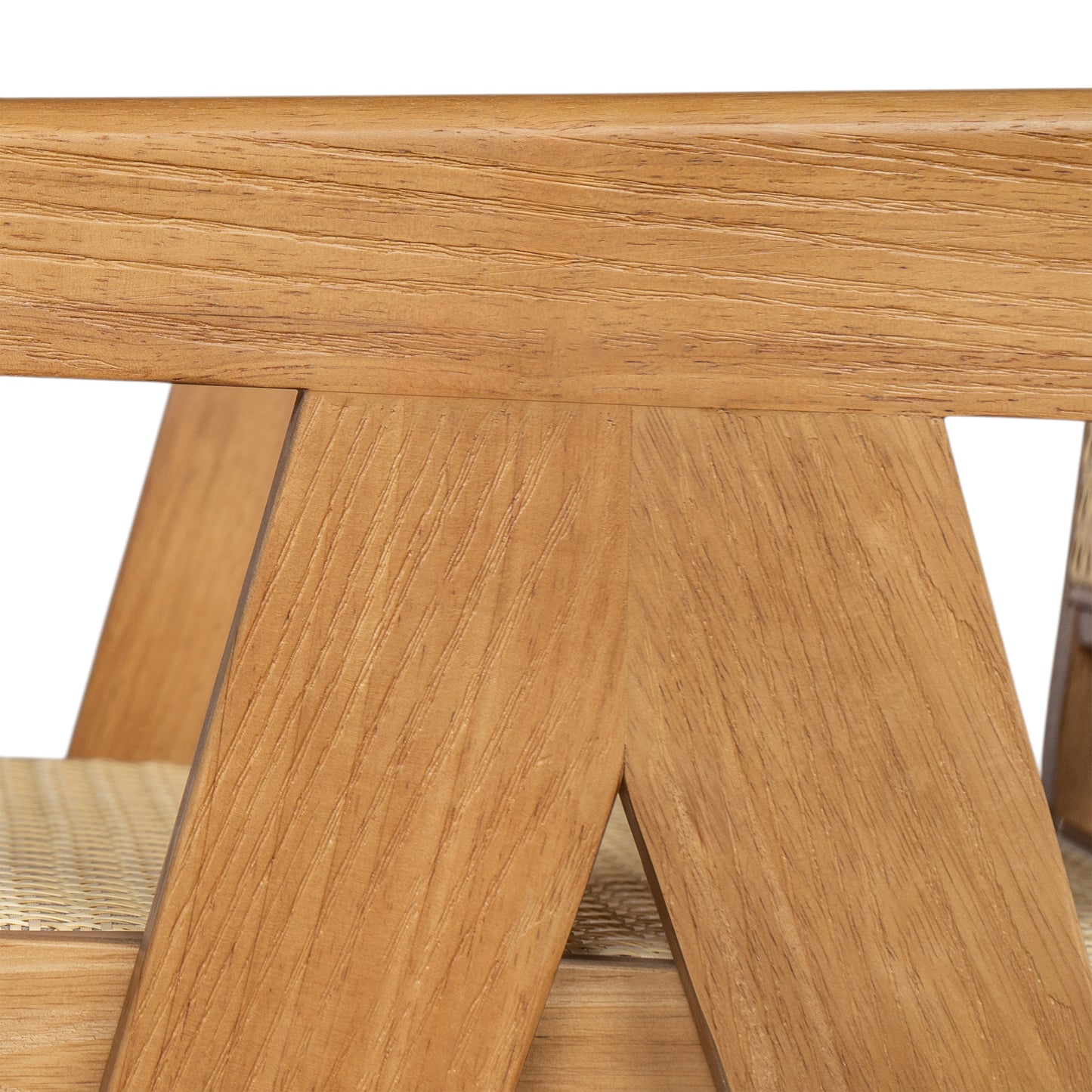 Lomiare Modern Minimalist Bar Stool with Cane Seat, Solid Wood Frame