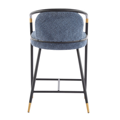 Marovian 26" H Upholstered Counter Stool with Metal Frame