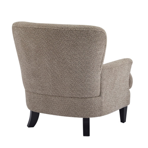 Calla Modern Birch Upholstered Club Chair, Off-White