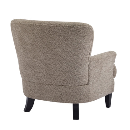 Calla Modern Birch Upholstered Club Chair, Off-White