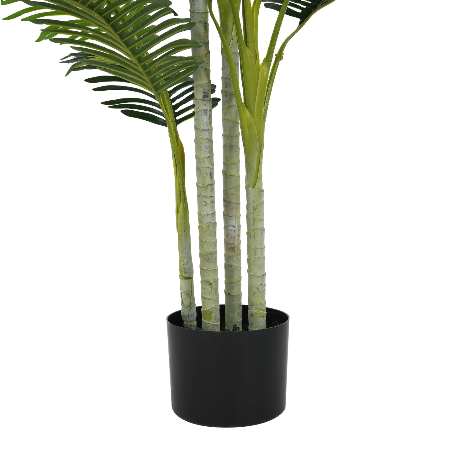 Cadayrn 78.5" Artificial Palm Tree with Black Plastic Pot - 2pcs
