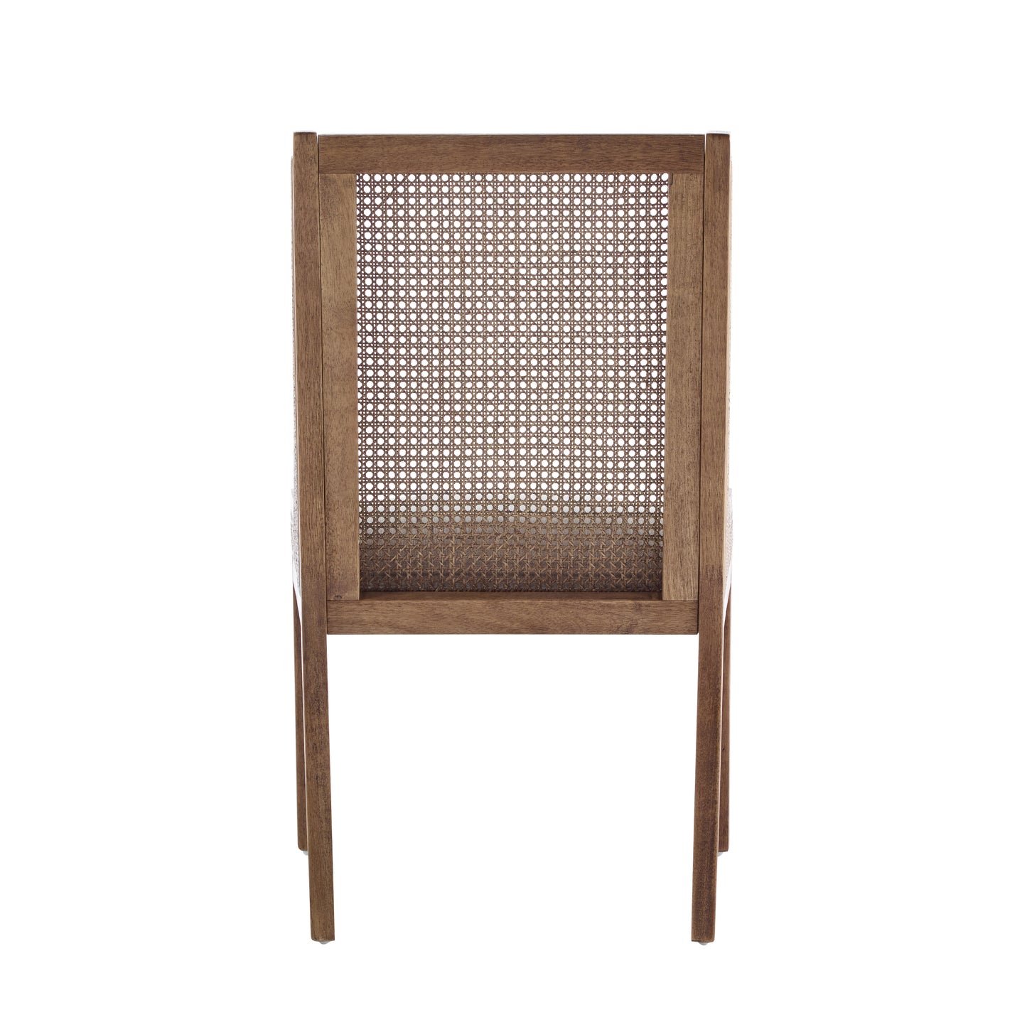 Noxeo Indoor Rattan Wodd Frame Dining Chair,Set of 2