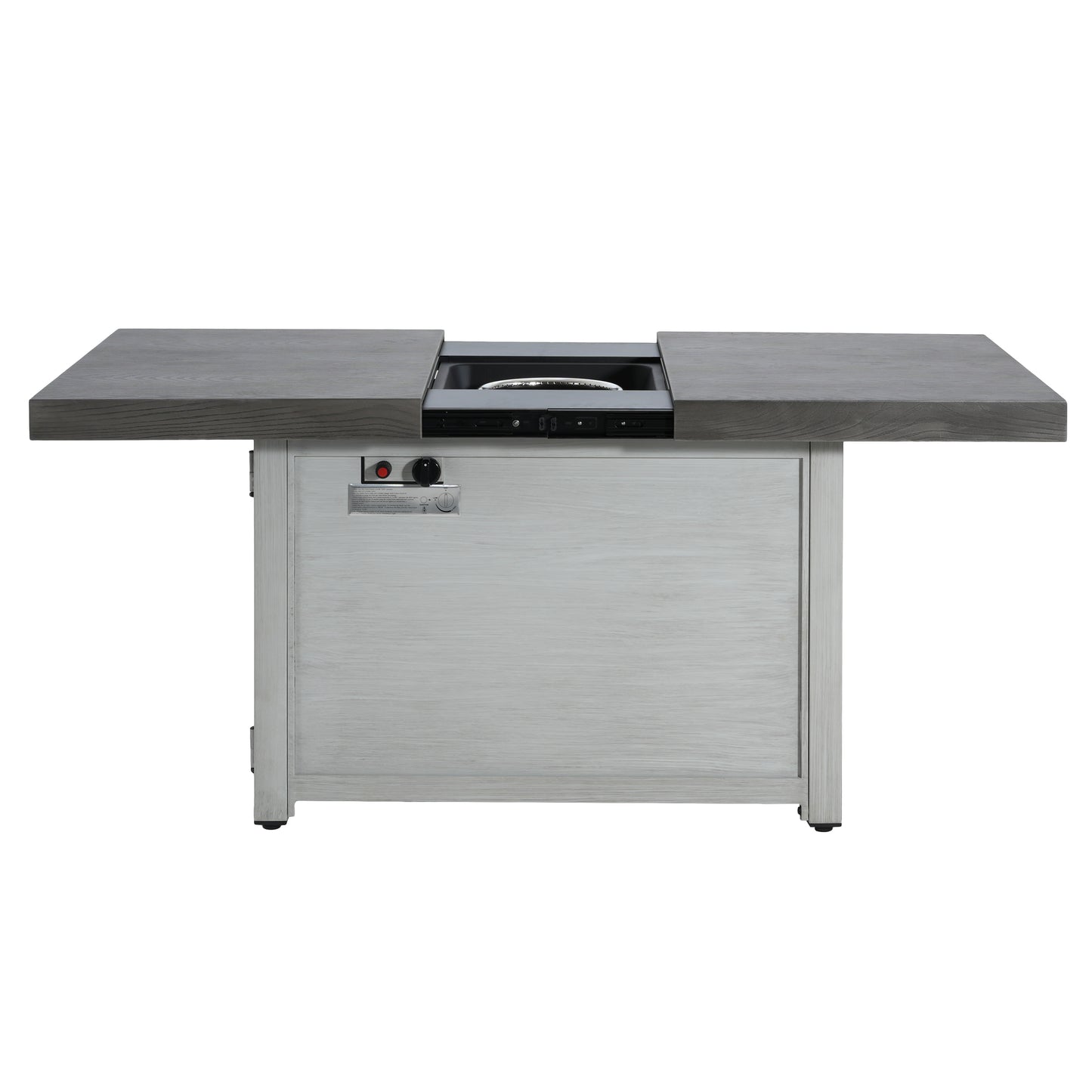 Kirathira Extendable Rectangle Aluminum fire Pit Table, 50,000BTU