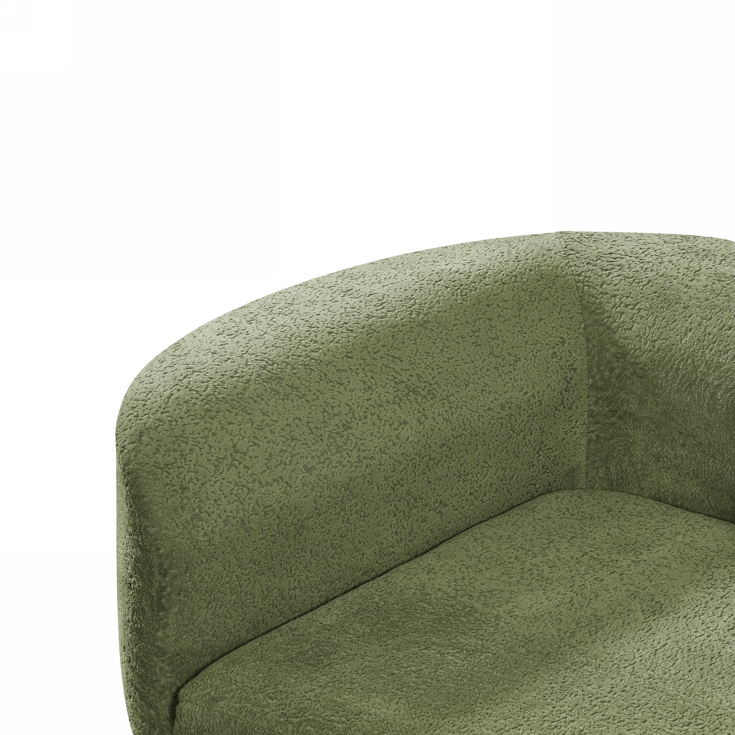 Orellar 116" Modern Curved Sectional Sofa with High-Density Fully Compressed Sponge and Chaise Lounge, Pearl Upholstery