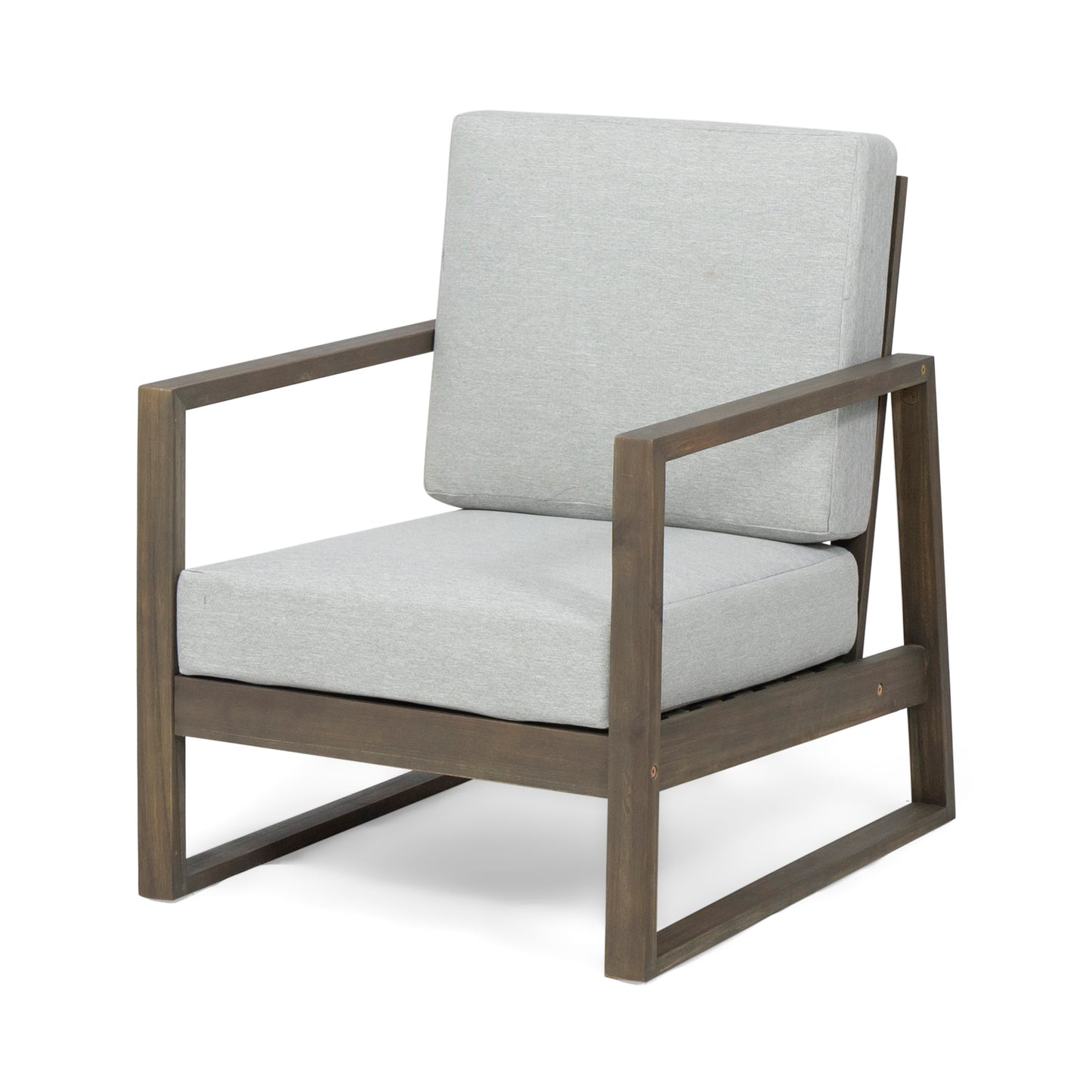 Silla Outdoor Acacia Wood Club Chair with Cushion