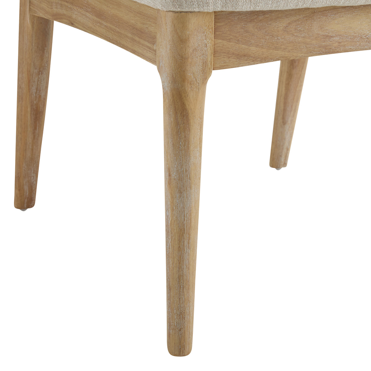 Diaphanous Lilia Dining Chairs Set of 2, Modern Dining Chair with Fabric Upholstery, Rubberwood Frame Kitchen Chairs with Cane Webbing, Extra Seat for Dining Room, Beige + Natural