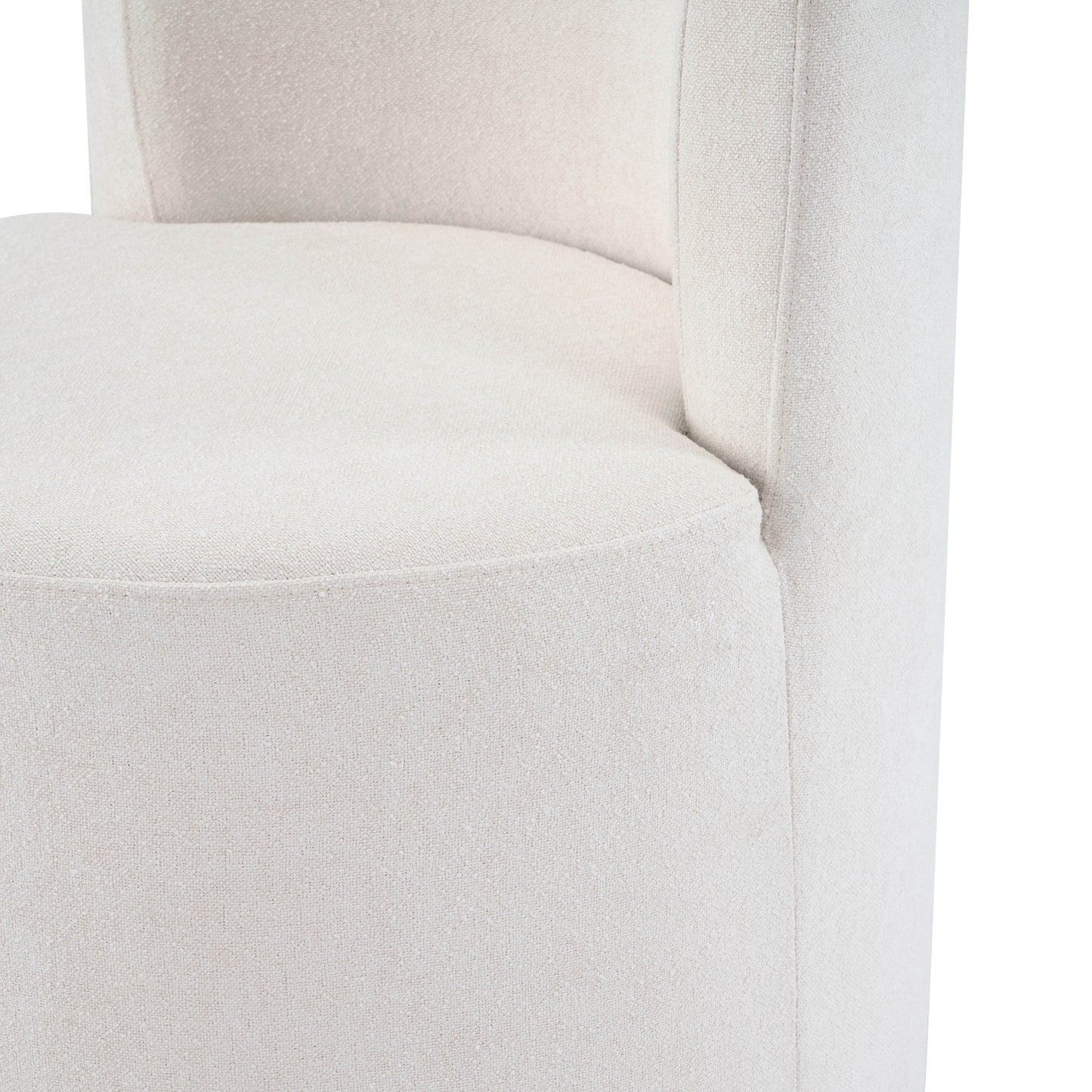 Nebula Modern Swivel Upholstered Side Chair in Beige