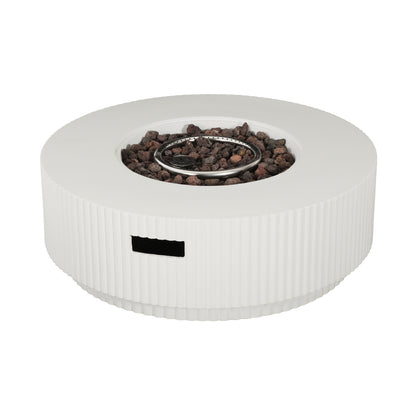 Alarion Outdoor Fire Pit Table Set – 40,000 BTU Propane Fire Pit with Matching Tank Holder