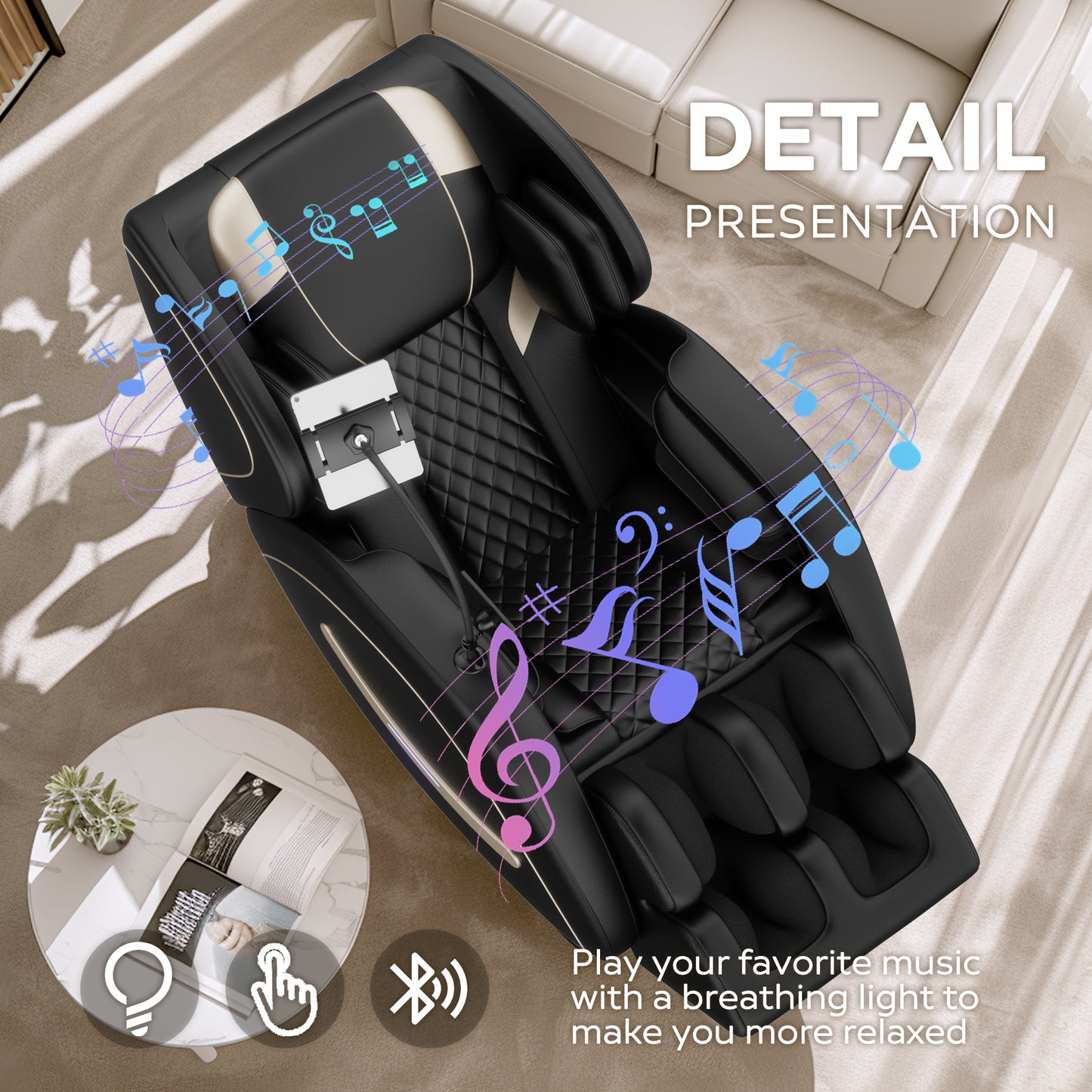 Ysolith 2025 Massage Chair Recliner with Zero Gravity with Full Body Air Pressure