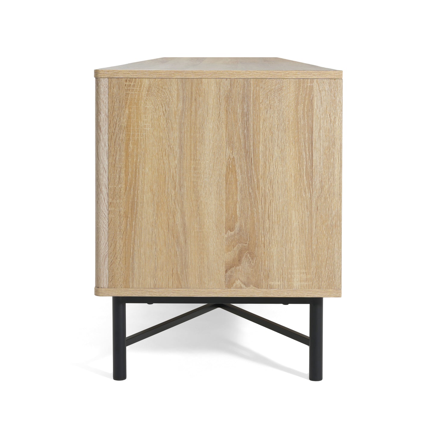 Manafaat Functional 4-Door TV Cabinet – 2 Storage Spaces, Adjustable Shelves,for Living Room