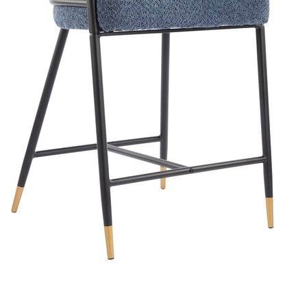 Marovian 26" H Upholstered Counter Stool with Metal Frame