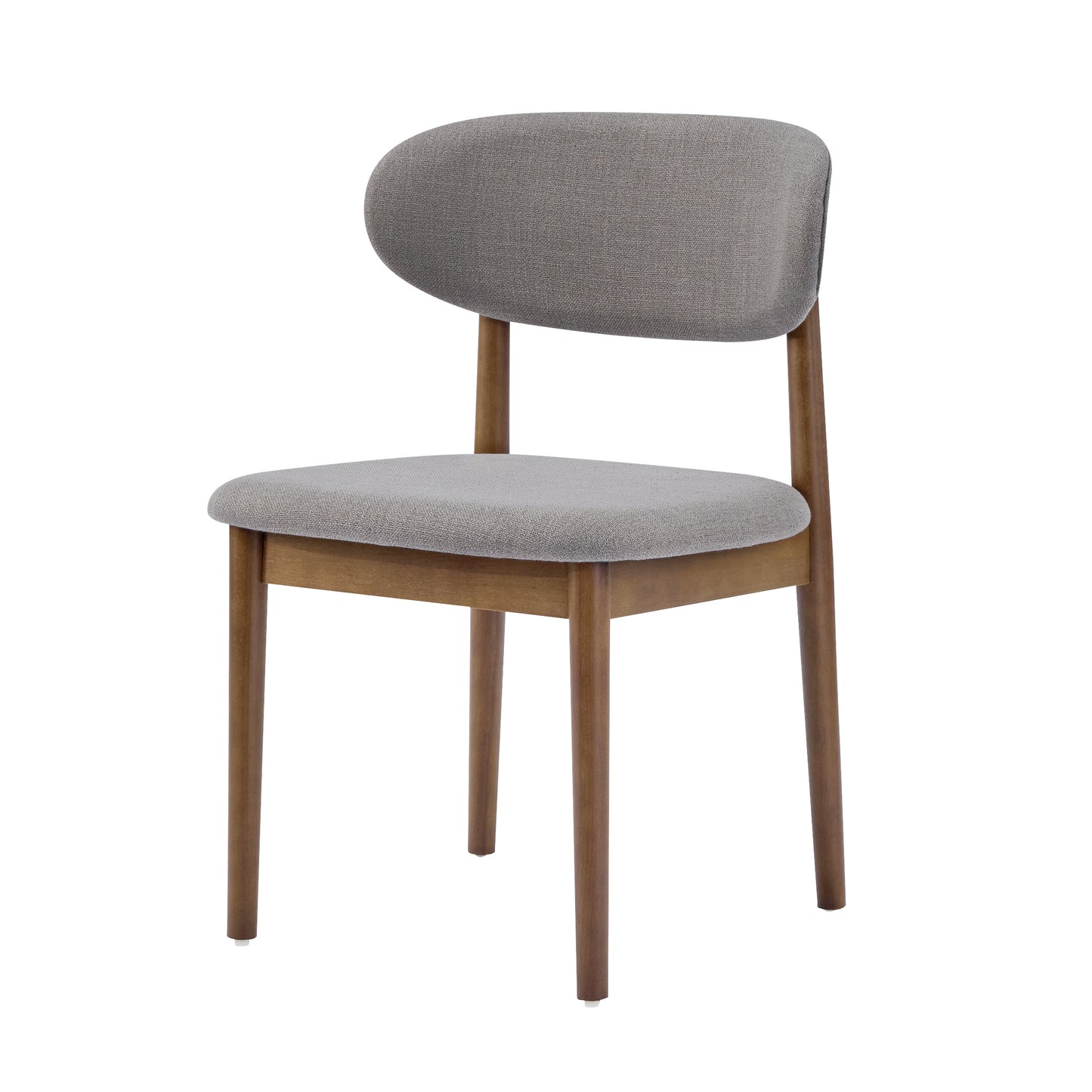 Lumene Contemporary Upholstered Side Chair with Soild Wood Legs and Curved Back (Set of 2)