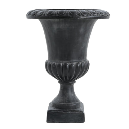 Caldrithar MGO Garden Artistic relief Urn, Antique Black, 25.75'' H