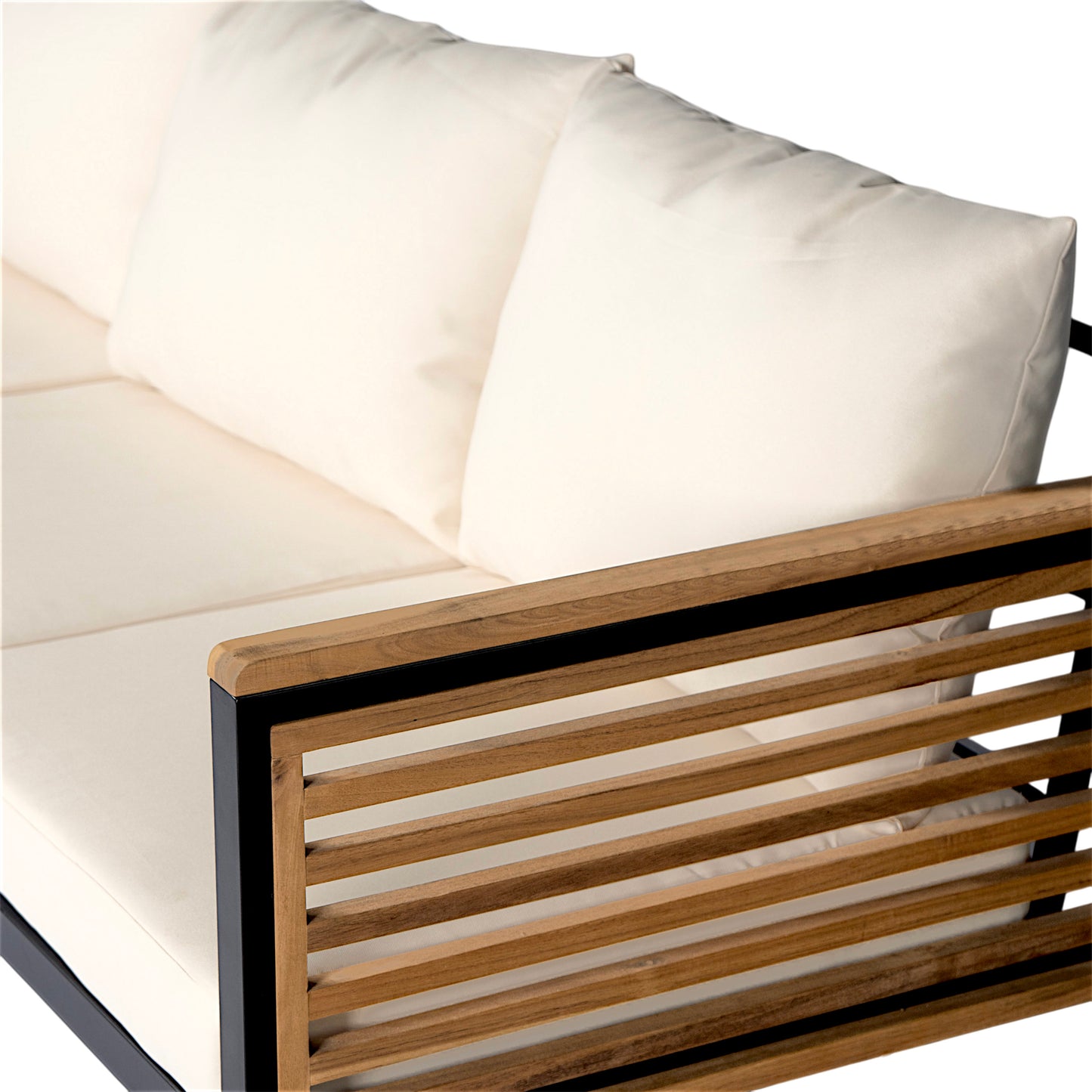 Asher Outdoor 3-piece Acacia Wood and Metal Patio Sofa Set