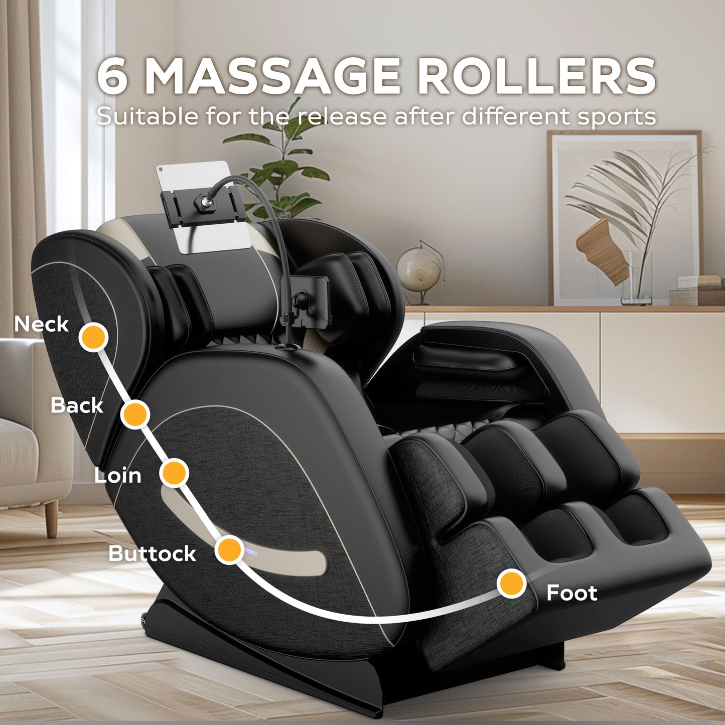 Ysolith 2025 Massage Chair Recliner with Zero Gravity with Full Body Air Pressure