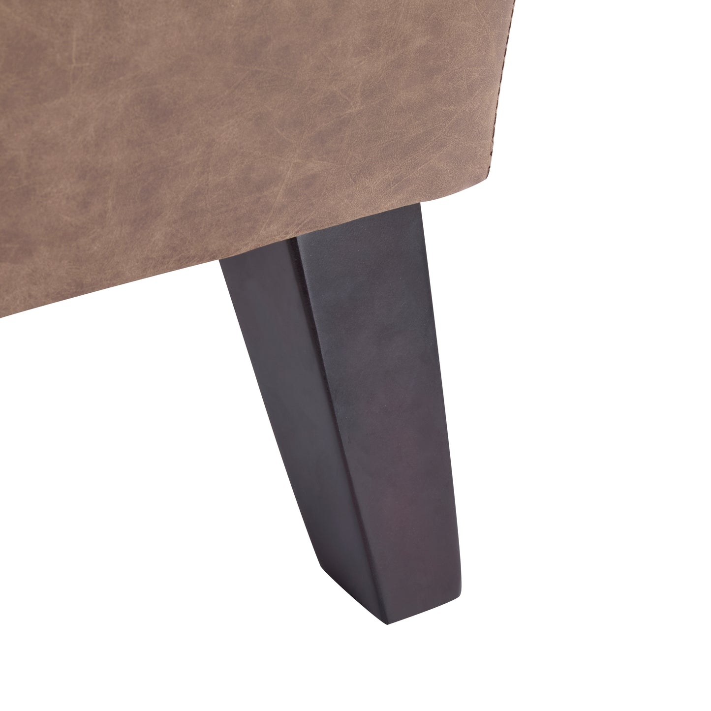 Finlal Modern PU Leather Chaise Lounge, Ergonomic Curved Indoor Lounger