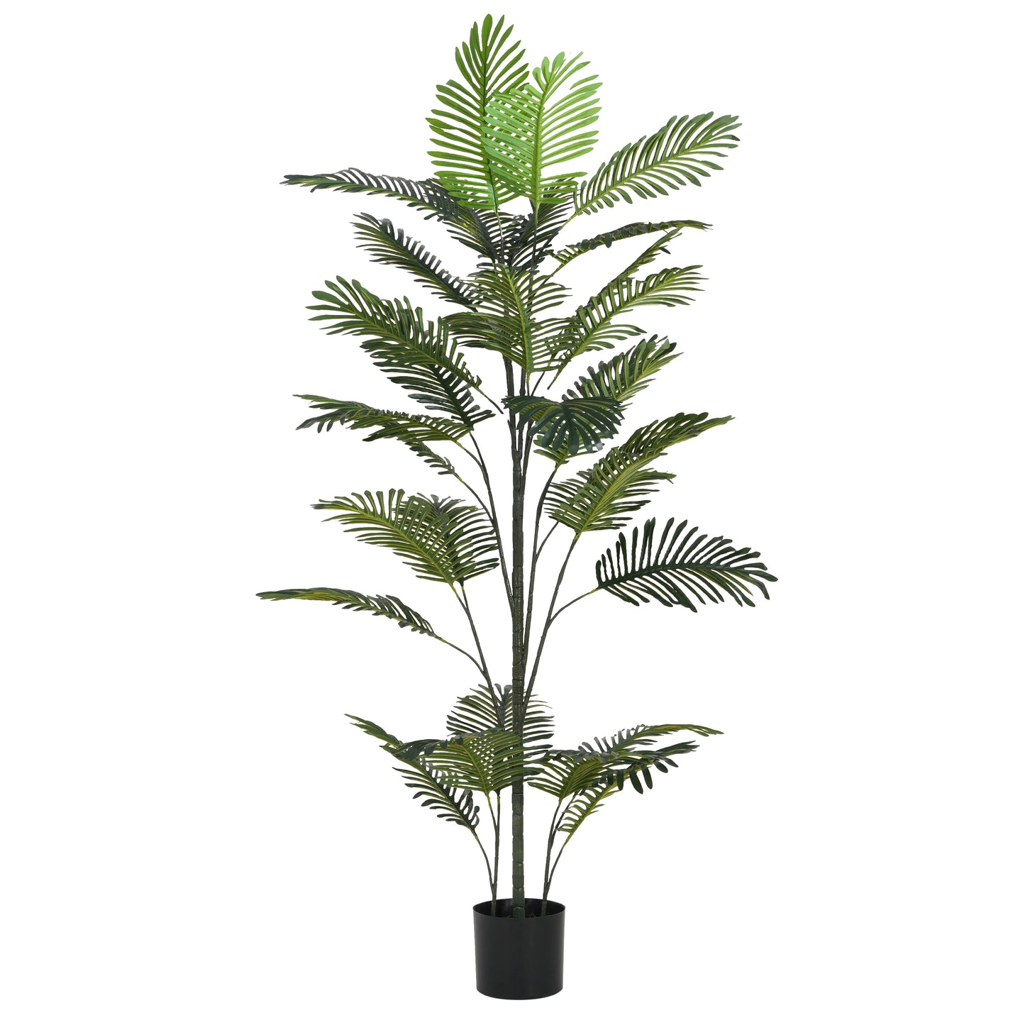 Fintan 86" Artificial Palm Tree with Black Plastic Pot